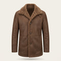 Men's Plush-Lined Longline Winter Coat – Warm Button-Front Layer