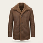 Men's Plush-Lined Longline Winter Coat – Warm Button-Front Layer