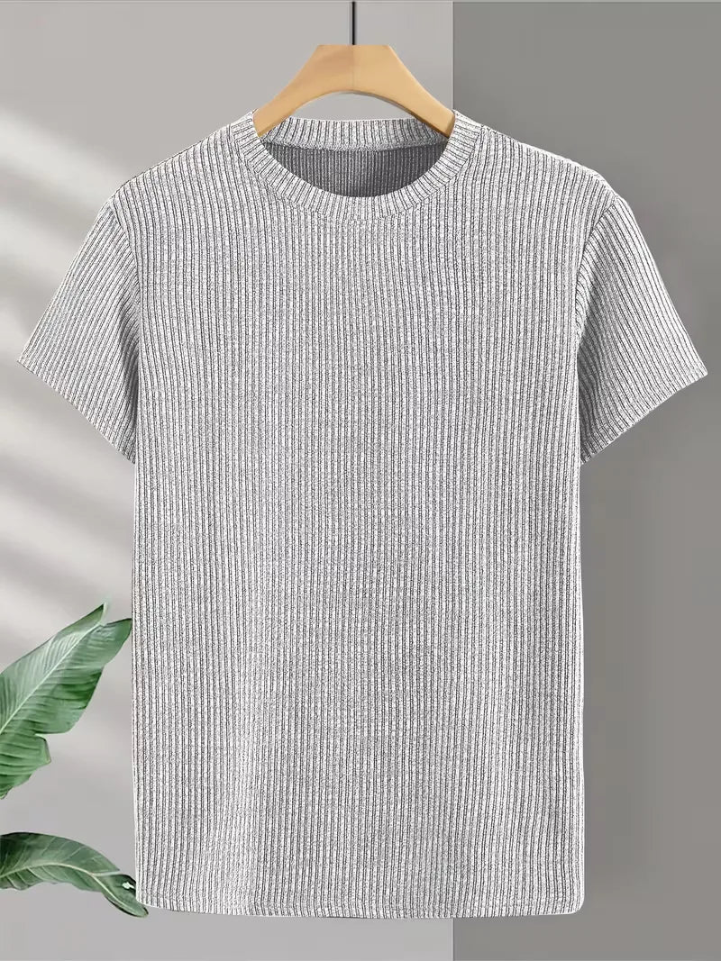 Men's Knitted Jacquard T-Shirt