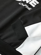 Men's Colour-Block Raglan Sweatshirt with Front Print