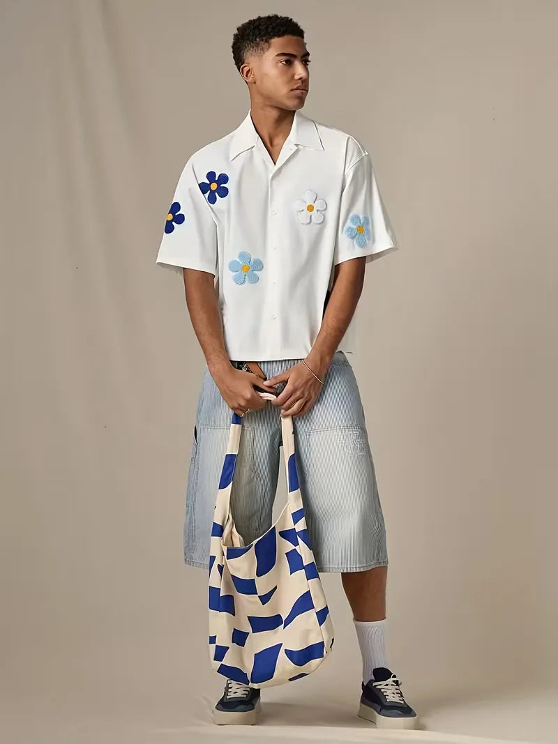 Men's Floral Short Sleeve Shirt