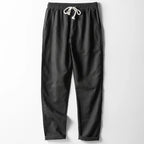 Men's Pure Linen Trousers with Lace-Up Front
