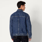 Men's Relaxed Fit Denim Utility Jacket – Button-Up Workwear Style