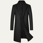 Men's Long Smart Winter Coat – Minimalist Tailored Cut