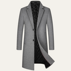 Men's Long Smart Winter Coat – Minimalist Tailored Cut