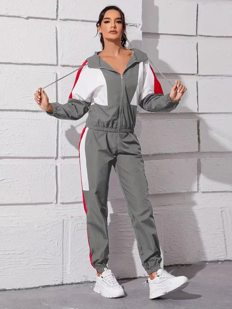 Women's Two-piece Trouser Lounge Set with hood