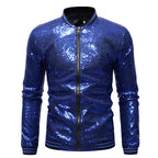 Men's Sequin Bomber Jacket – Full-Zip Party Jacket