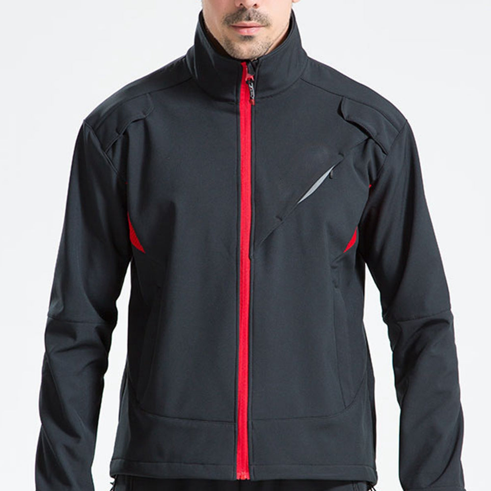 Men's Thermal Fleece Cycling Jacket – Waterproof Windproof Reflective