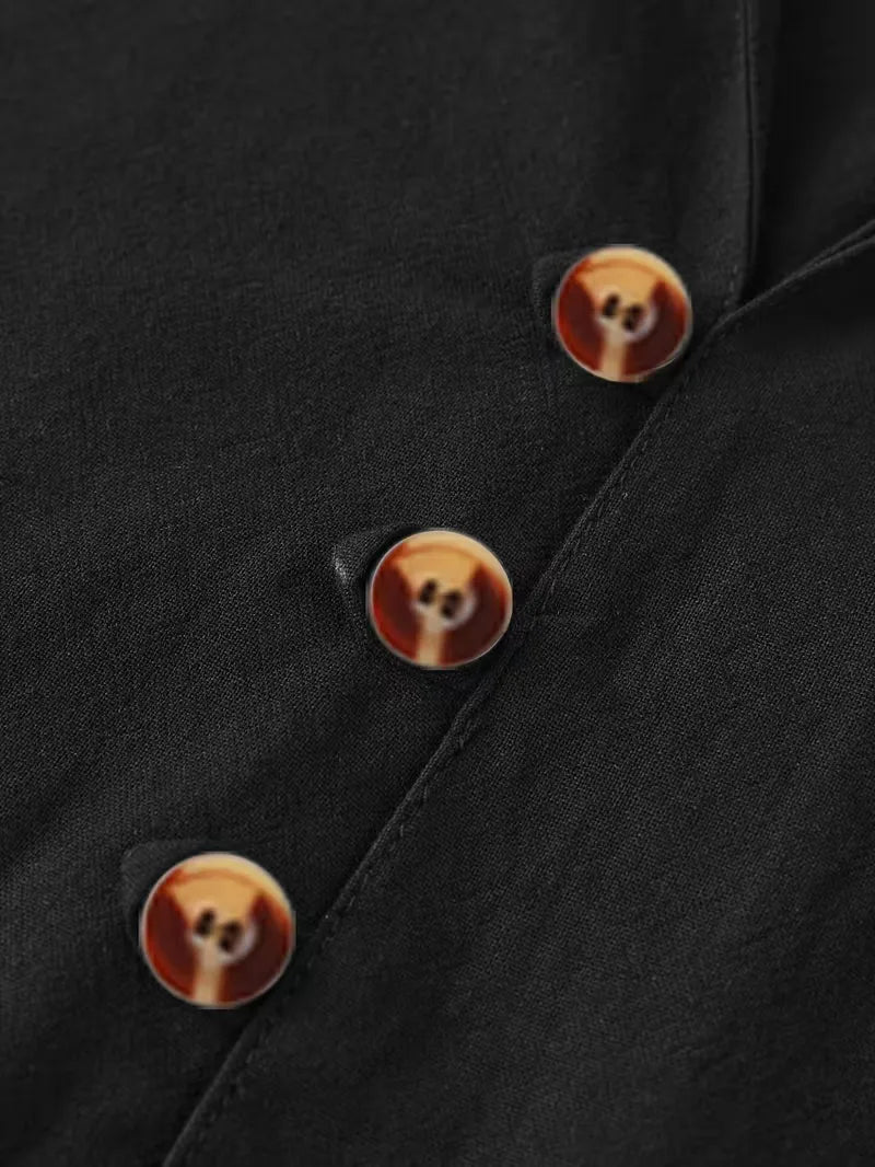 Men's Mandarin Collar Shirt and Trouser Set