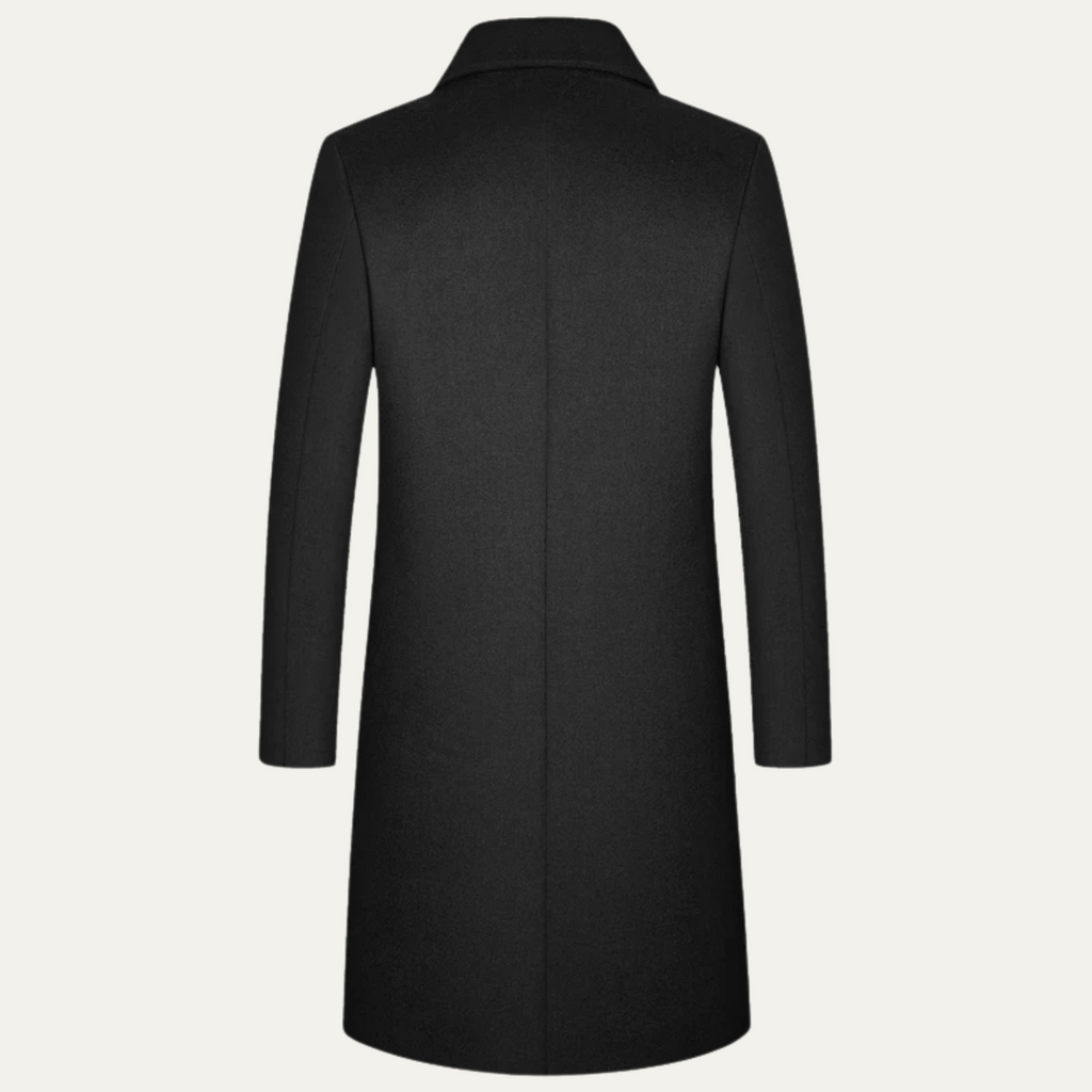 Men's Long Smart Winter Coat – Minimalist Tailored Cut