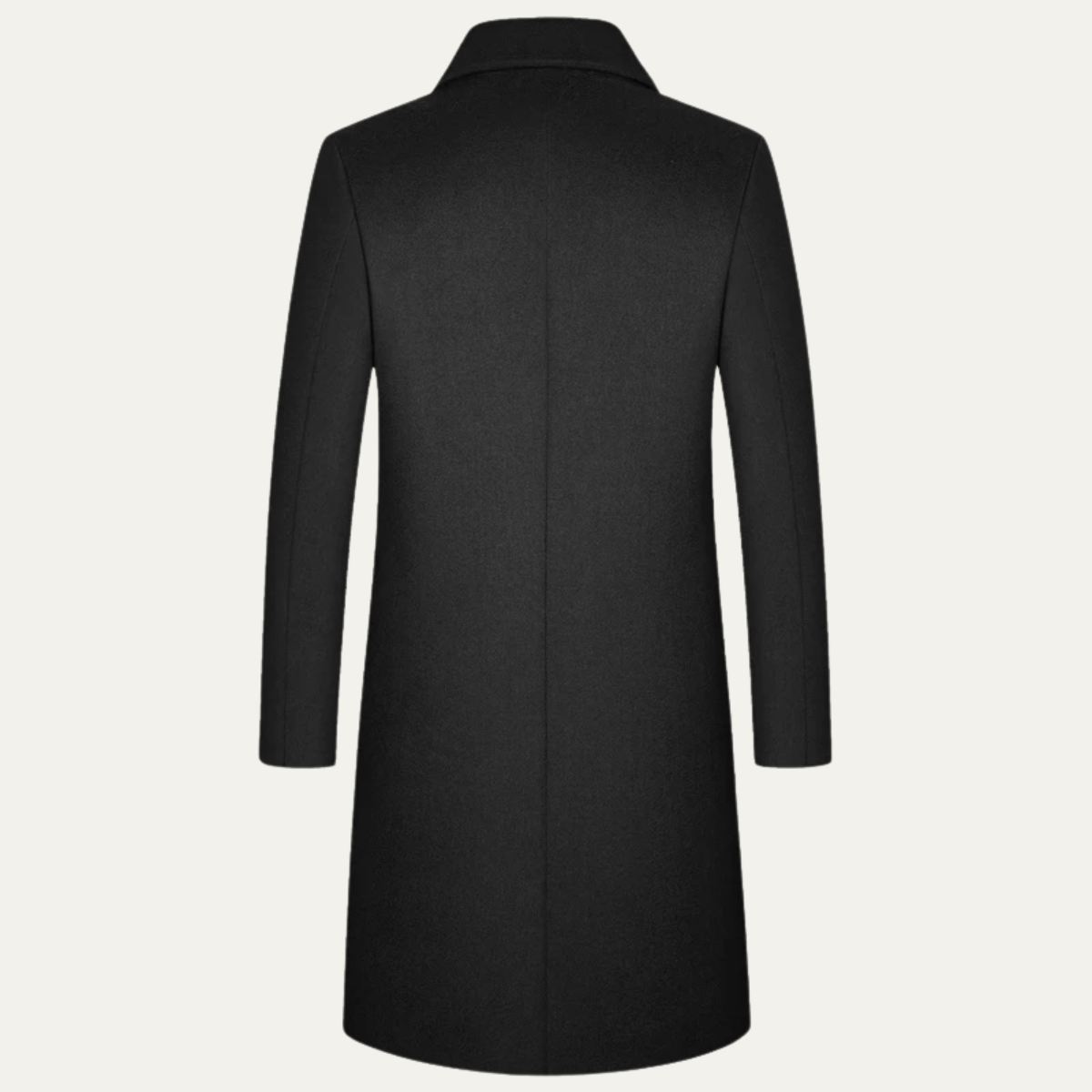 Men's Long Smart Winter Coat – Minimalist Tailored Cut