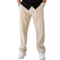 Men's Pleated Wide-Leg Trousers – Lightweight Relaxed Pants