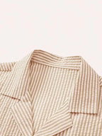 Men's Striped Shirt and Shorts Summer Set
