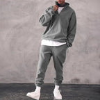Men's Half-Zip Sweatshirt and Jogger Set