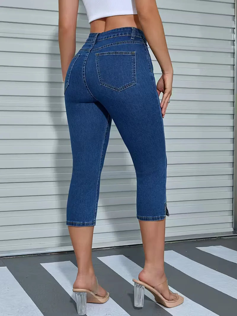 Women's Skinny Jeans with split hem