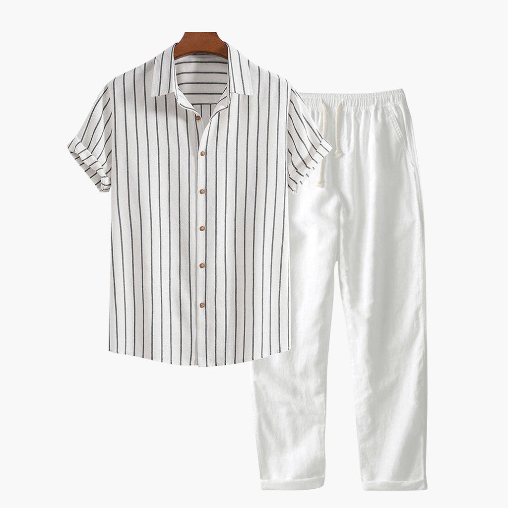 Men's Two-Tone Short Sleeve Co-Ord Set