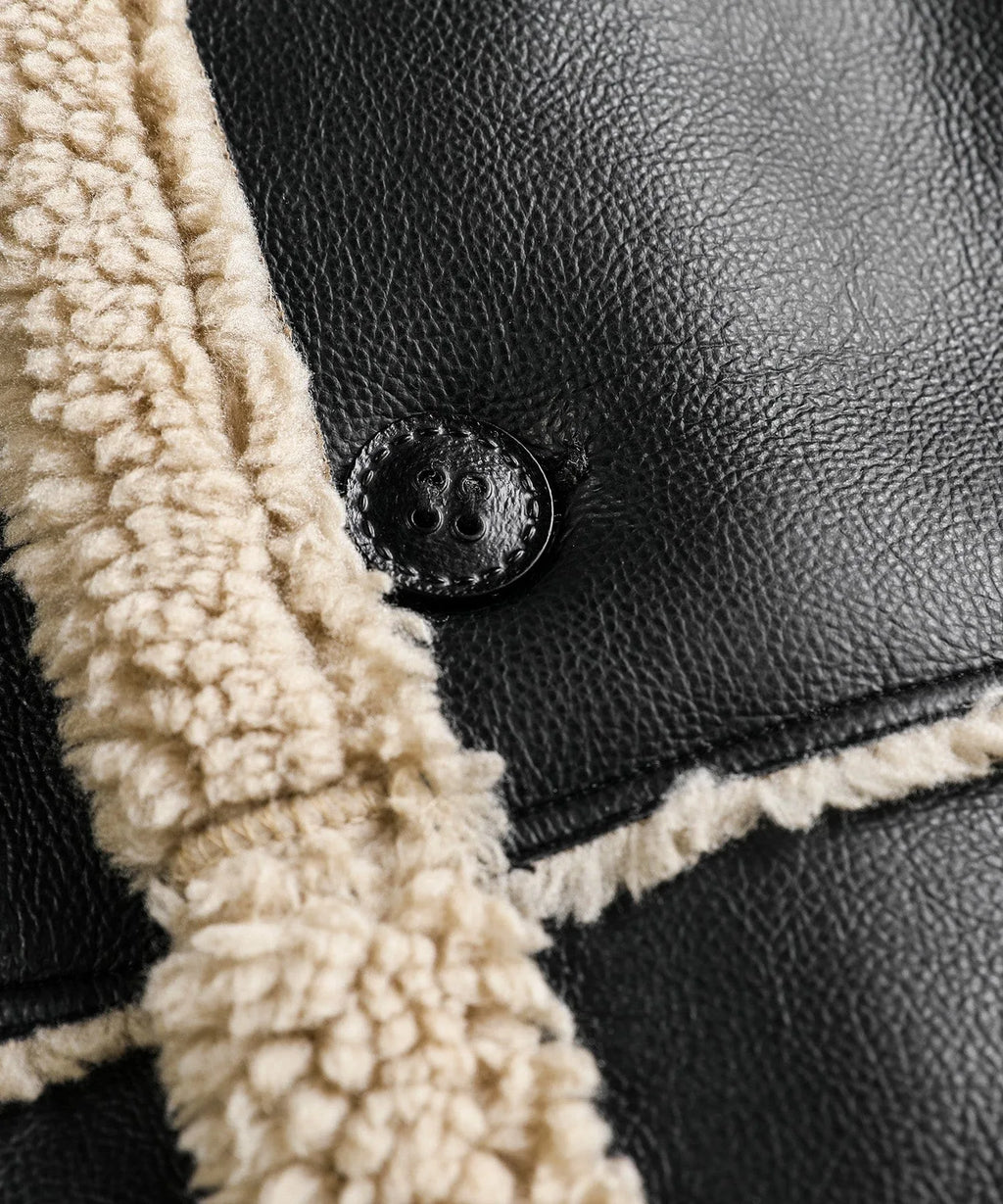Men's Bomber Jacket with Faux Shearling