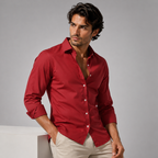 Men's Slim-Fit Stretch Dress Shirt – Wrinkle-Resistant