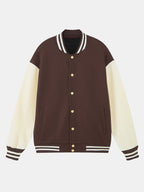Men's Contrast Sleeve Varsity Baseball Jacket