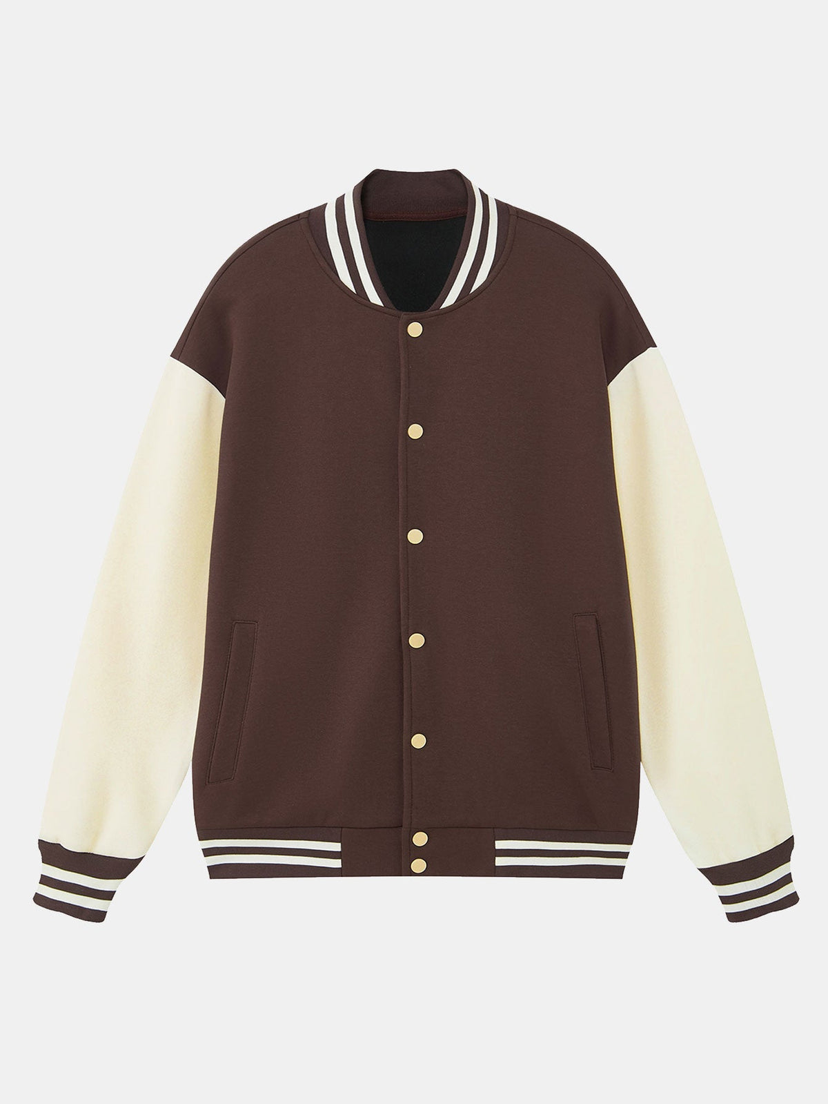 Men's Contrast Sleeve Varsity Baseball Jacket