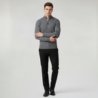 Men's High Collar Half-Zip Jumper – Ribbed Cuffs