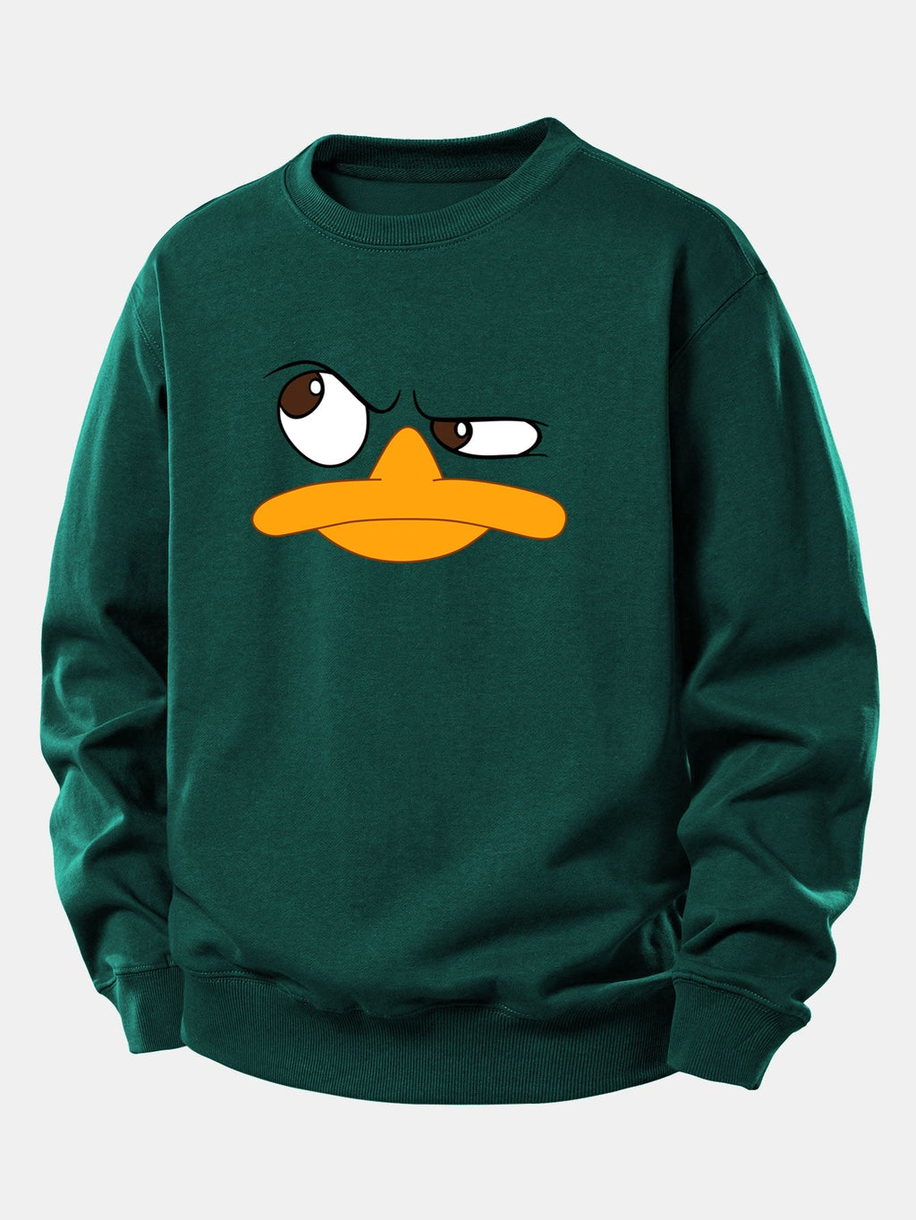 Men's Relaxed Fit Printed Crew Neck Sweatshirt