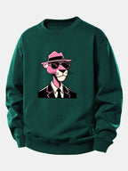 Men's Relaxed Fit Graphic Crew Neck Sweatshirt