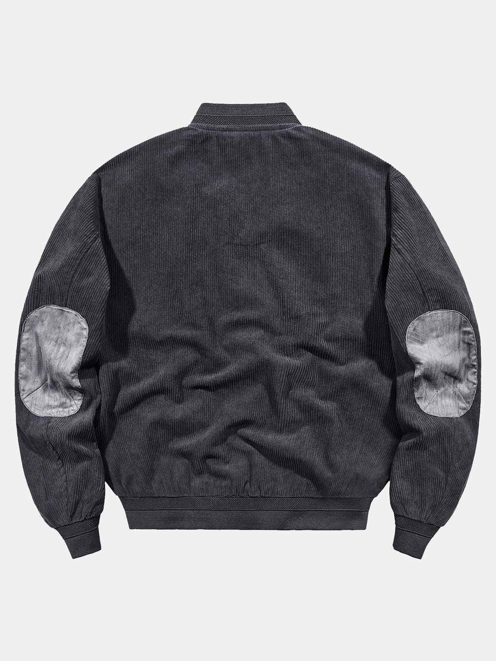 Men's Ribbed Corduroy Bomber Jacket with Zip Front