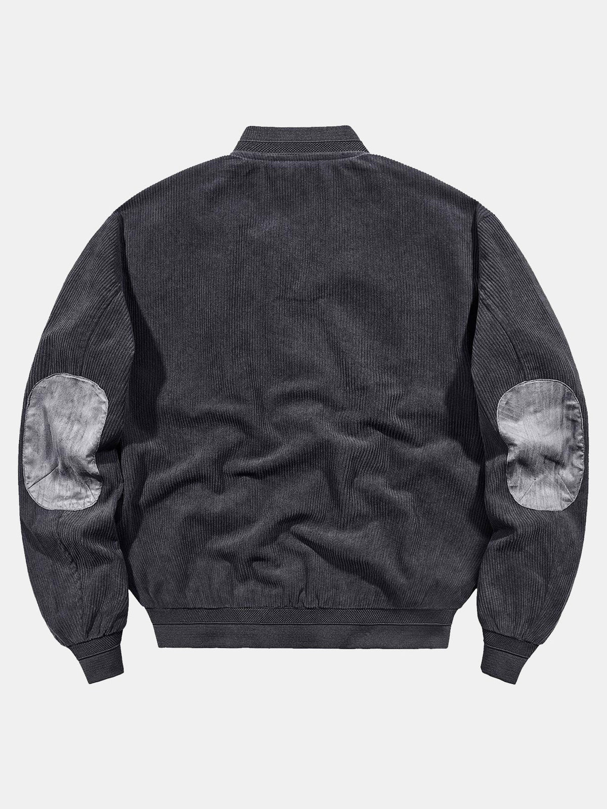 Men's Ribbed Corduroy Bomber Jacket with Zip Front