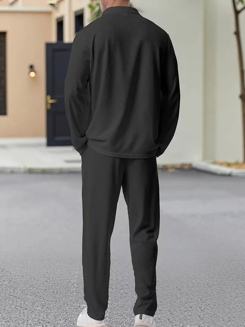 Men's Button-Up Bomber Jacket with Chest Pockets