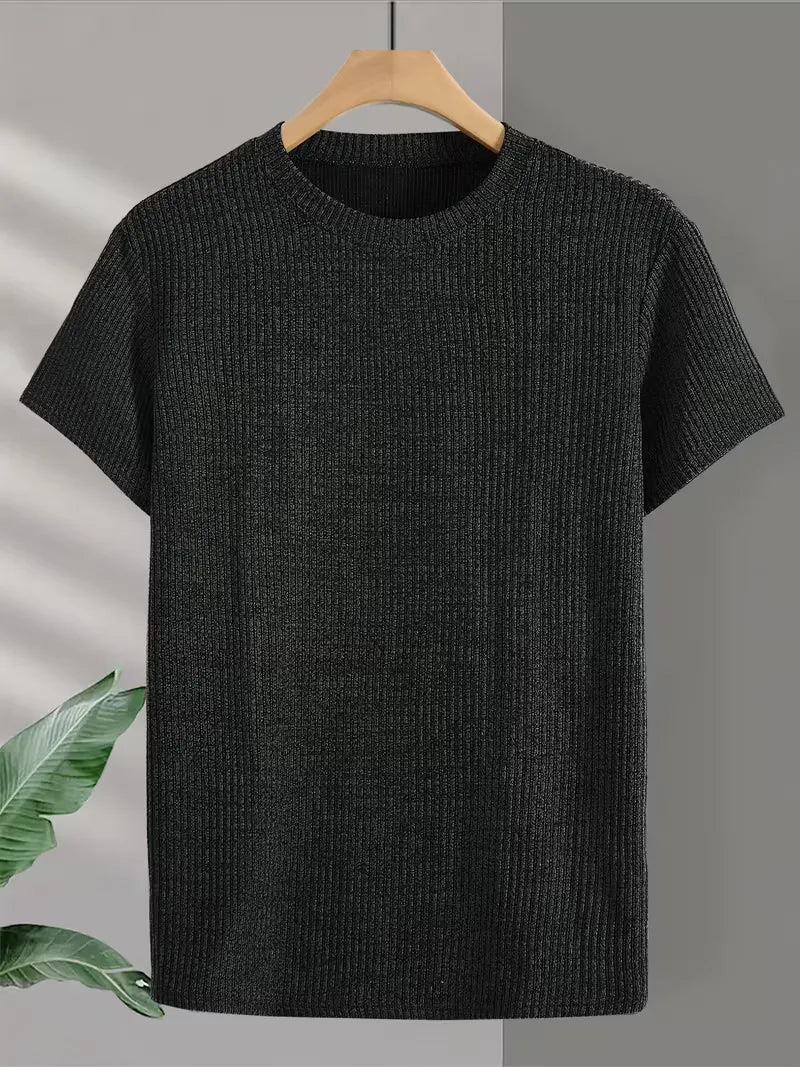 Men's Knitted Jacquard T-Shirt
