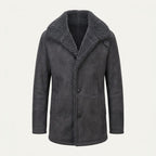 Men's Plush-Lined Longline Winter Coat – Warm Button-Front Layer