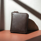 Men's leather-look RFID Wallet – Large-Capacity Zip-Around Card Organiser
