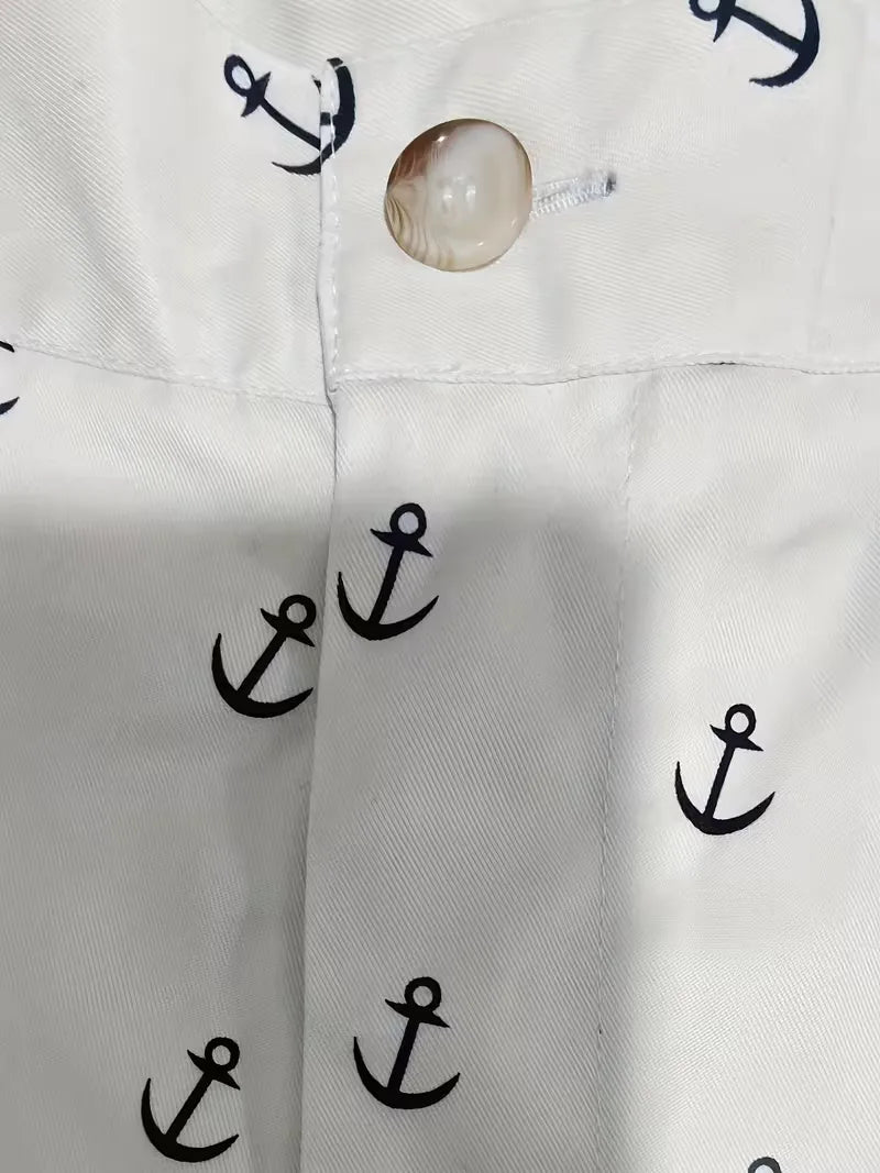 Men's Anchor Print Shorts