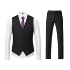 Men's Tailored Tweed Suit Set – Three-Piece Styling