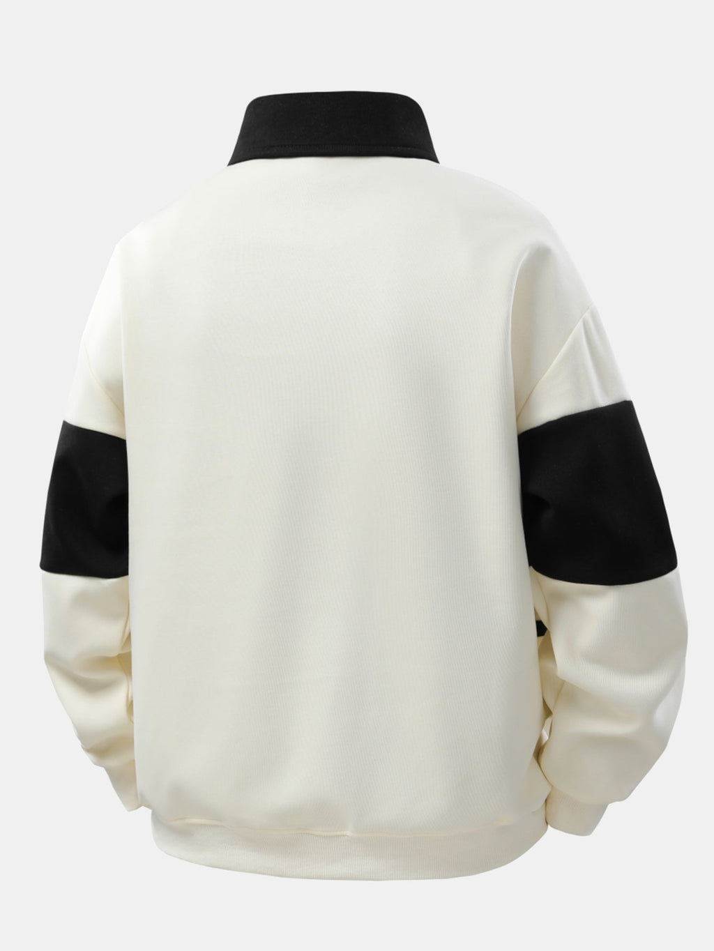 Men's Relaxed Fit Colour Block Polo Sweatshirt