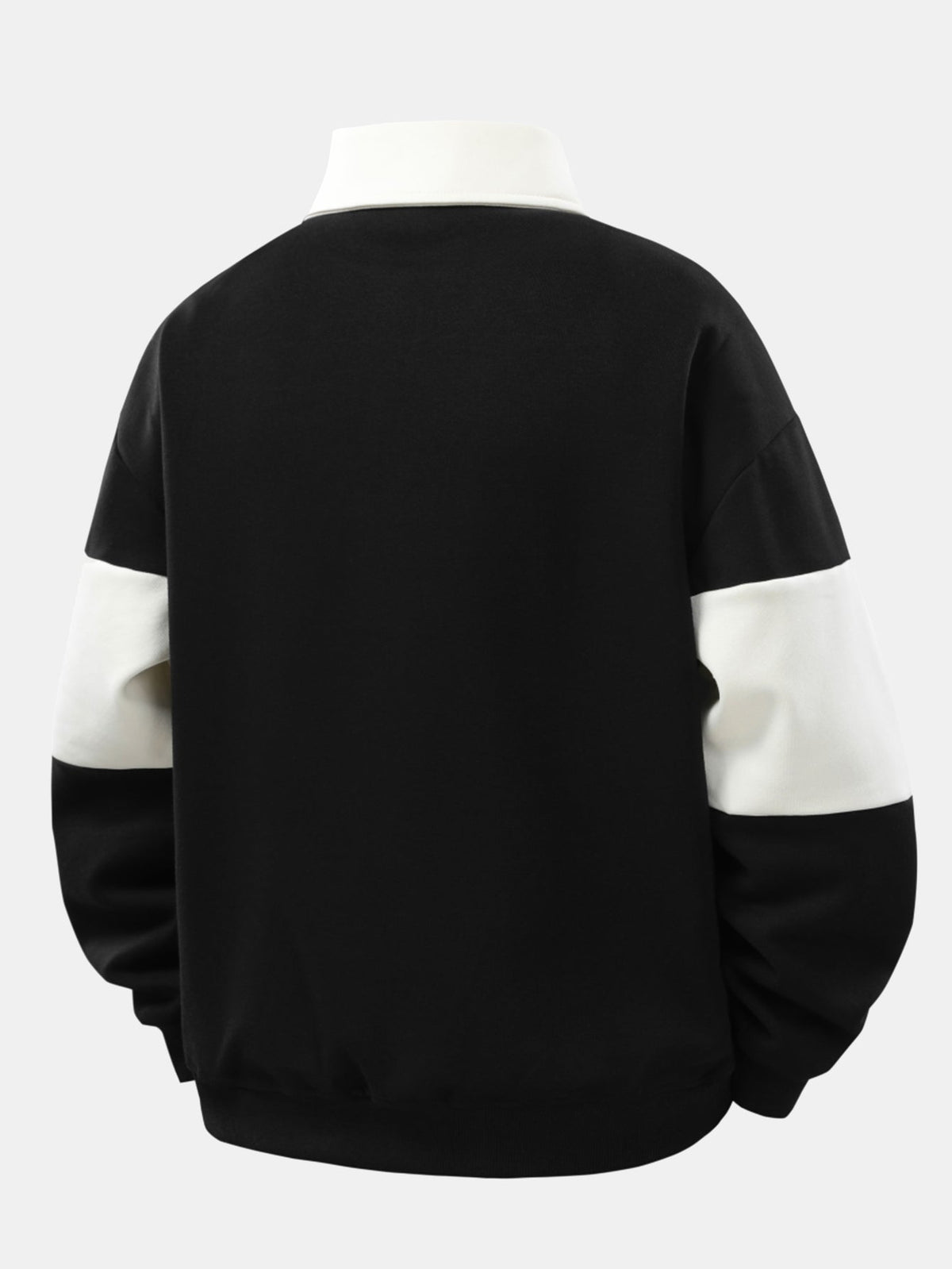 Men's Relaxed Fit Colour Block Polo Sweatshirt