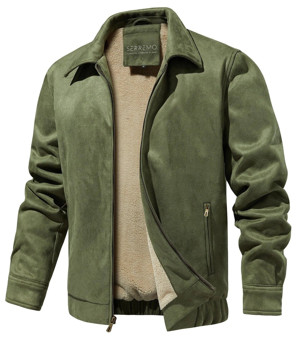 Men's Bomber Jacket with Plush Lining