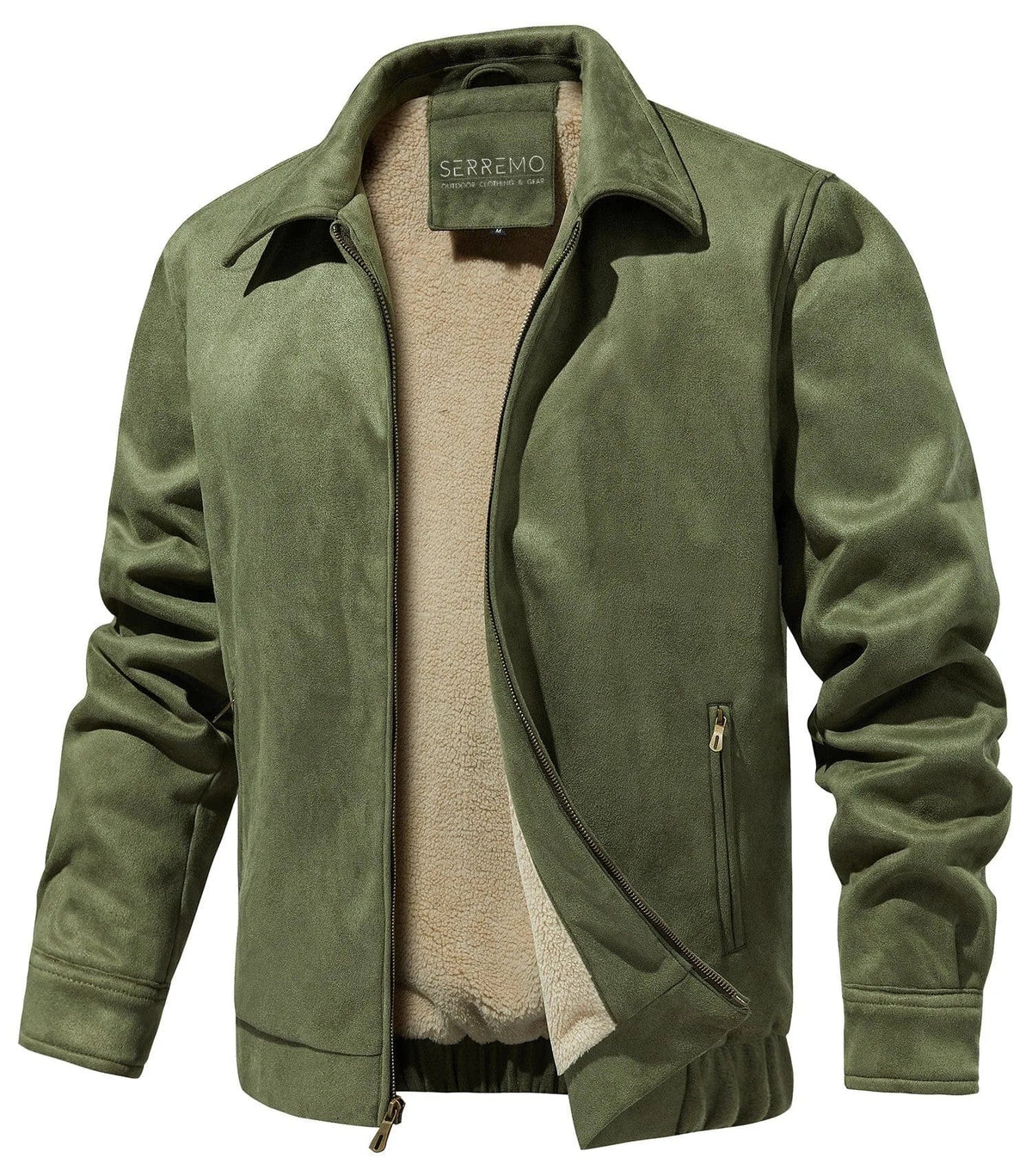 Men's Bomber Jacket with Plush Lining