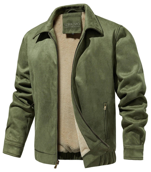 Men's Bomber Jacket with Plush Lining