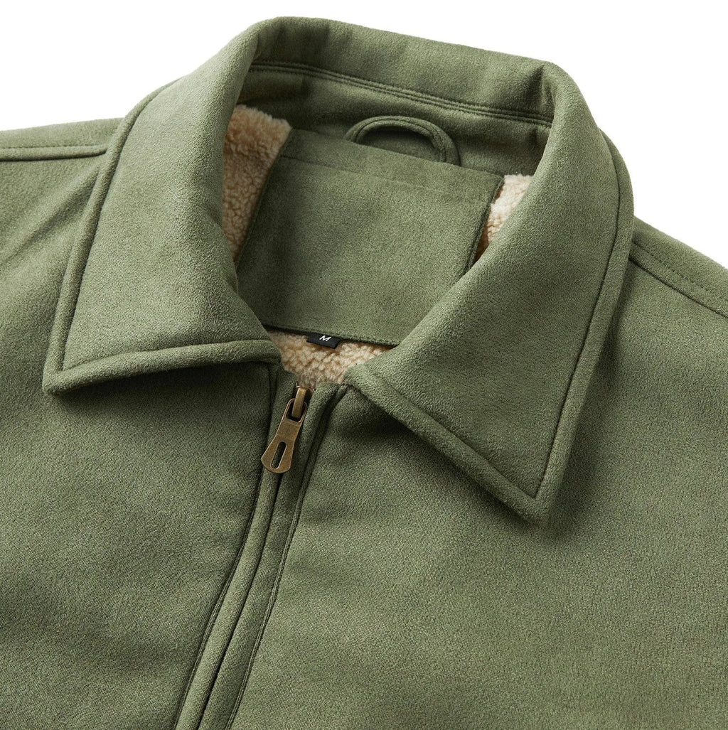 Men's Bomber Jacket with Plush Lining