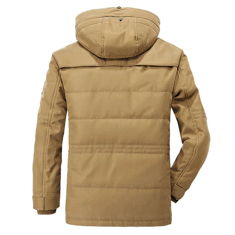 Men's Fleece-Lined Multi-Pocket Winter Parka