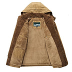 Men's Fleece-Lined Multi-Pocket Winter Parka