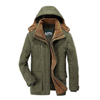 Men's Fleece-Lined Multi-Pocket Winter Parka