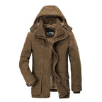 Men's Fleece-Lined Multi-Pocket Winter Parka