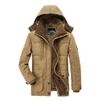 Men's Fleece-Lined Multi-Pocket Winter Parka
