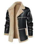 Men's Bomber Jacket with Faux Shearling