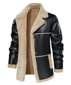 Men's Bomber Jacket with Faux Shearling