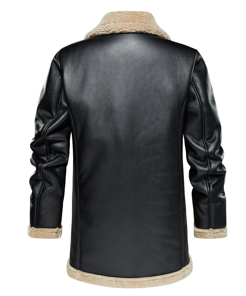 Men's Bomber Jacket with Faux Shearling