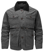 Men's Parka with Corduroy Collar